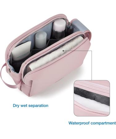 BAGSMART Women's Large Pink Travel Toiletry Bag Organizer - Water-Resistant Dopp Kit for Makeups & Toiletries - Buy Online on SooperMarket.com