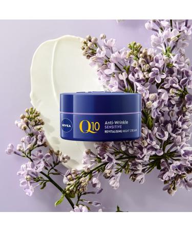 NIVEA Q10 Anti-Wrinkle Sensitive Night Cream - 50ml | Skin Identical Q10 & Liquorice Extract - Buy Online on SooperMarket.com