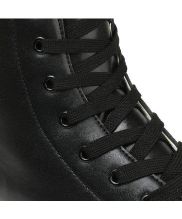 PU Leather High-top Roller Skates with Flash Wheels and Carry Bag - Size US 13 - Buy Online on SooperMarket.com