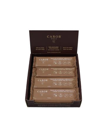 Carob Almond and Milk Snack | Gluten-free and Sugar-free | Pack of 20 Units (20 x 36g)