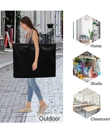 Cupohus Waterproof Art Portfolio Bag 20" x 26" for 18" x 24" Artworks with Outer Pockets and Handle  Student Carrying Storage Bag - Buy Online on SooperMarket.com