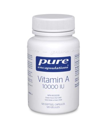 Pure Encapsulations Vitamin A - 3 000 mcg - From Cod Liver Oil - Immune & Vision Support - Vitamin A Palmitate Supplement - Non-GMO - 120 Softgel Capsules