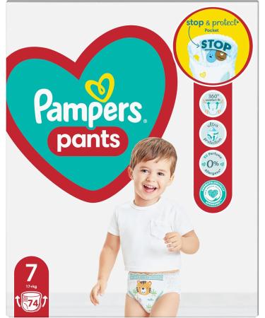 Pampers Pants Size 7 (74 pcs) - Old Version for Boys & Girls | Best International Shipping - Buy Online on SooperMarket.com