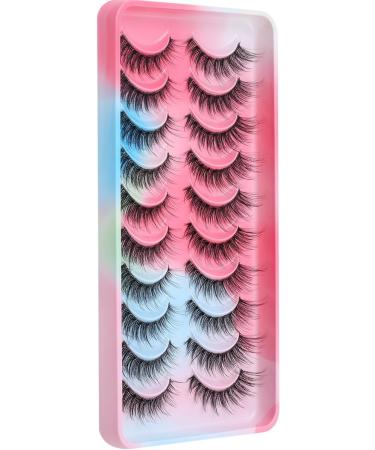 False Eyelashes Clear Band Natural D Curl Natural Cluster Volume Eyelash Set 10 Pairs Natural 3D Adhesive Tape Artificial Eyelashes (DDL09) - Buy Online on SooperMarket.com