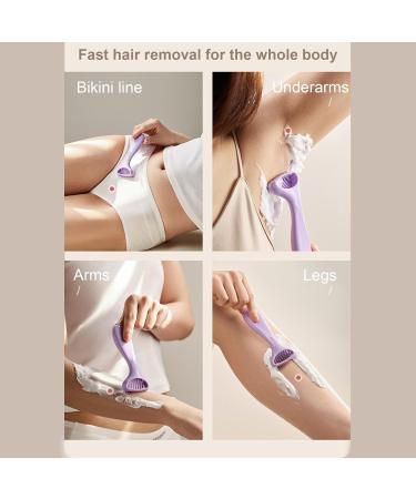 WHRCY Women's Razors for Sensitive Skin - Gentle Hair Removal for Body & Pubic Areas - Purple Personal Care Solution - Buy Online on SooperMarket.com