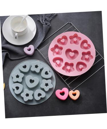 Zerodeko 2pcs Donut Mold Silicone Molds Heart Decor Heart Cake Pan Heart Pudding Mold De para Gelatinas Biscuits Mold Biscuits Mould Fondant Mold Fudge Food Supplement Box Silica Gel Baby 20.5X20.5X2CM - Buy Online on SooperMarket.com