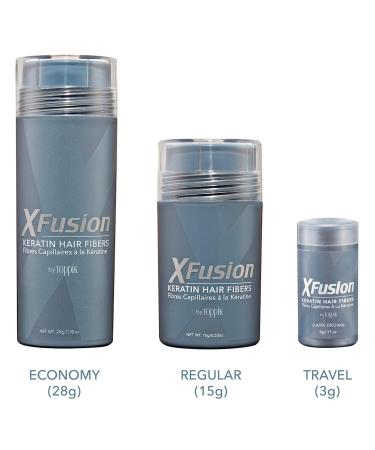 XFusion Travel Size 3g Keratin Hair Fibers - Dark Brown - Buy Online on SooperMarket.com