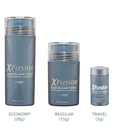 XFusion Keratin Hair Fibers - Black (28g) | Thinning Hair Solution for Men & Women | Buy Online - International Shipping Available - Buy Online on SooperMarket.com