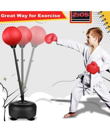 Rovtop Kids Punching Bag Set - Height Adjustable Stand, Boxing Gloves, Speed Ball - Perfect Christmas/Birthday Gift for 4-8 Year Old Boys & Girls - Buy Online on SooperMarket.com