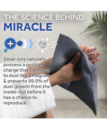 Miracle Made Stone Washcloth - Premium USA-Grown Cotton - Silver Infused - Ultra Soft & Absorbent - Buy Online on SooperMarket.com