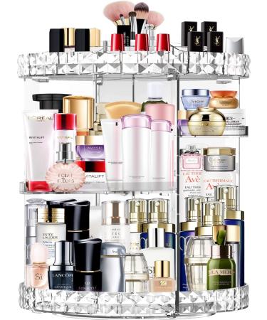360 Degree Rotating Makeup Organizer | 7 Adjustable Layers | Large Capacity Cosmetic Storage - Buy Online on SooperMarket.com