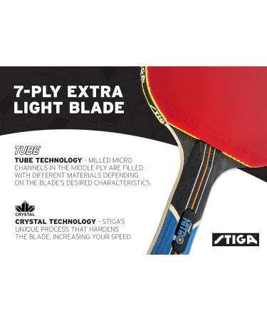 STIGA Nitro Performance Ping Pong Paddle - 6-Ply Light Blade - 2mm Premium Sponge - Anatomic Composite Handle - Buy Online on SooperMarket.com
