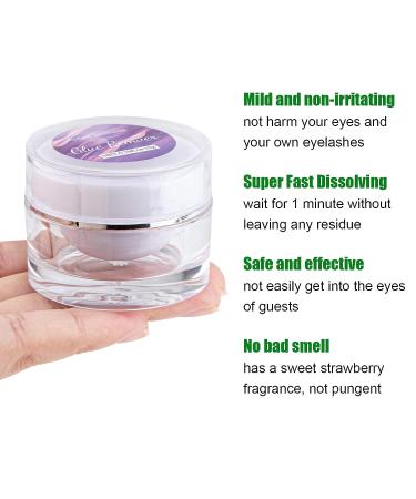 TEAMOLL Eyelash Extension Remover Cream 10g - Gentle Glue Dissolver for Sensitive Skin - Fast Adhesive Removal - Strawberry Scent - Buy Online on SooperMarket.com