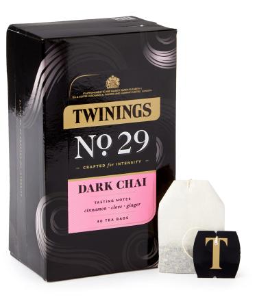 Twinings Dark Chai Tea Bags 40 each 40 Count (Pack of 1) Dark Chai