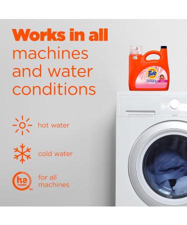Tide Plus Downy Liquid Laundry Detergent - April Fresh Scent HE Compatible 94 Loads 132 fl oz | International Shipping Available - Buy Online on SooperMarket.com