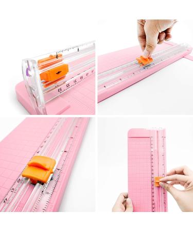 Paper Cutter A5 Paper Trimmer Titanium Scrapbooking Tool with 1pcs Replacement Cutting Blade for Scrapbooking  Picture Cutting  Label Design  Photos Comes with a Replacement Cutting Blade Blade Pink - Buy Online on SooperMarket.com