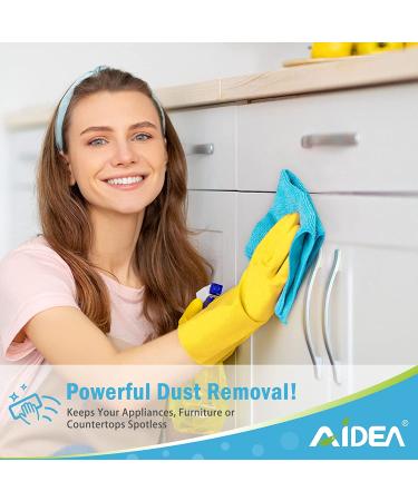 100-Pack AIDEA Microfiber Cleaning Cloths | Lint-Free, Highly Absorbent | for House, Kitchen, Car, Window | 12in.x12in. | Streak-Free Cleaning Solution - Buy Online on SooperMarket.com