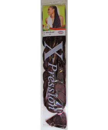 XPRESSION (X-pression) Premium Ultra Braid 82" Hair Extension 35 Brown Burgundy - Buy Online on SooperMarket.com