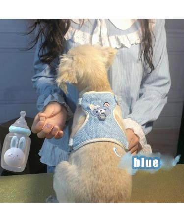 MSTECO Adjustable Rabbit Dishes & Leash Set for Small Pets | Soft Outdoor Kit for Dwarf Rabbits Hamsters & Cats (S Blue Pink) - Buy Online on SooperMarket.com
