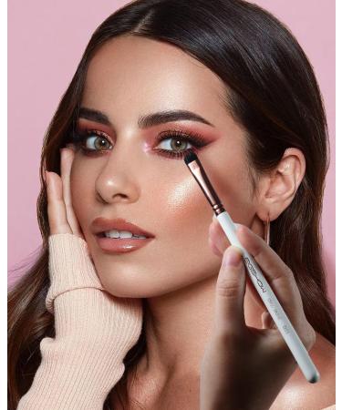 Small Smudge Brush - Professional Eyeshadow Brush for Smudging & Blending | Premium Synthetic Bristles - Ivory E832H - Buy Online on SooperMarket.com