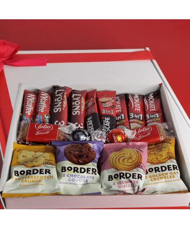 3 in 1 Instant Coffee Gift Box | Coffee Lovers Gifts Set Hamper | Fantastic Letterbox gifts for Coffee Lovers| 9 Instant Coffee Sachets | Biscuits | Lindt Chocolates | All Occasion | Birthday | Easter