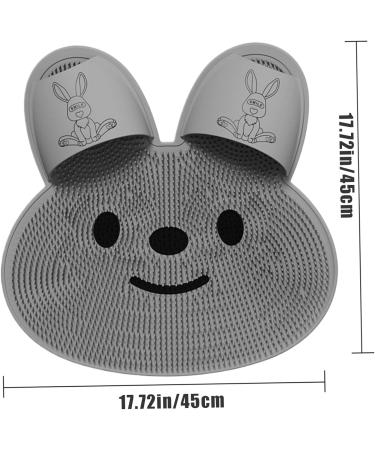 Foot Scrubber Mat with Non-Slip Suction Cups Silicone Foot Scrubber in Shower Hands-Free Foot Cleaner for Shower Cute Rabbit Shape Foot Washer - Buy Online on SooperMarket.com