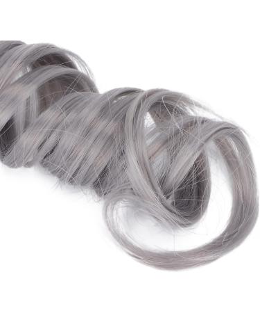 Hair Extension Synthetic Colorful Clip In Hairpiece Curling Wig for Party for Prom for Girls White tea ash - Buy Online on SooperMarket.com