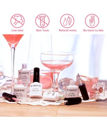 RARJSM Pearl Gel Nail Polish Set - 6 Colors Pearlescent Shell Glitter | White Gold Pink Green Purple Shimmer | Mermaid Nail Gel Soak Off | DIY Manicure with Swirl Thread Effect | LED UV Curing Required - Buy Online on SooperMarket.com