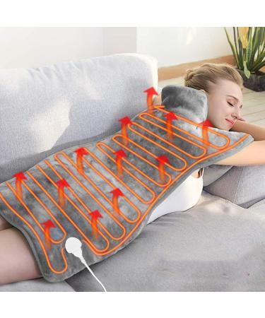 Buy Heating Pillows for Neck & Shoulders - Soft Plush 6-Gear Adjustable Heated Wrap - 37x22 inches - Perfect for Pain Relief! - Buy Online on SooperMarket.com