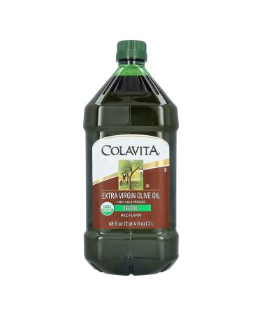 Colavita Organic Extra Virgin Olive Oil, First Cold Pressed, Perfect for Roasting, Baking, Dressing, and Marinades Carbohydrate Free Cholesterol Free Imported From Italy, 2 Liters 67.62 Fl Oz (Pack of 1)