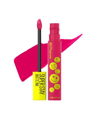 Maybelline Super Stay Matte Ink Liquid Lip Color  Moodmakers Lipstick Collection  Long Lasting  Transfer Proof Lip Makeup  Optimist  Pink  1 Count 460 OPTIMIST 0.17 Fl Oz (Pack of 1) 1 COUNT
