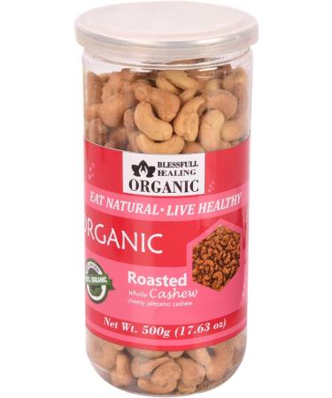 Blessfull Healing Organic Natural Vegan Cheesy Jalapeno Roasted Whole Cashew Nuts Crunchy Kaju 500 Gram - Buy Online on SooperMarket.com