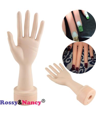 Voloria Flexible Mannequin Hand Nail Display - Left Hand with Soft Fingers for Practice Manicure Nails - Buy Online on SooperMarket.com