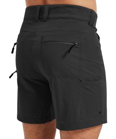 FitsT4 Men's Cargo Hiking Shorts 7 Inch - Water Resistant, Quick Dry, Lightweight - Black X-Large - Buy Online on SooperMarket.com