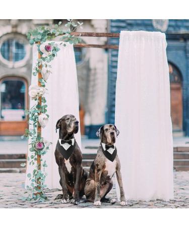 Shop Hacraho Formal Dog Smoking Banda Adjustable Black Wedding Collar with Fly & Tie for Medium to Large Dogs - Buy Online on SooperMarket.com