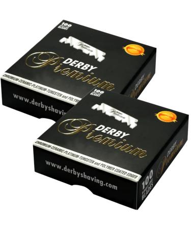 Derby Premium Single Edge Razor Blades for straight razor (200)