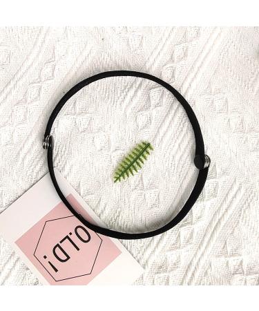 MILAMIYA High Elasticity Snap Hair Ties for Thick & Curly Hair | Connectable Hair Rope | No Slip Adjustable Hairband for Puff Ponytail - 8PCS, Black - Buy Online on SooperMarket.com