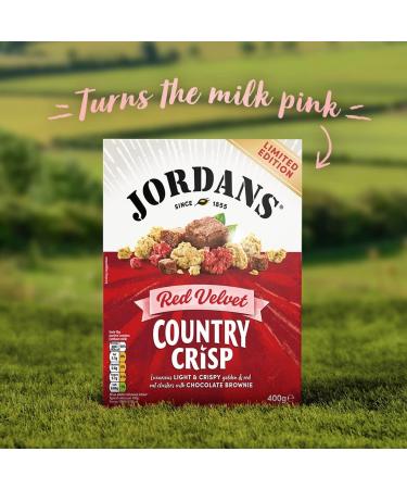 Jordans Country Crisp Red Velvet Ltd Ed | Breakfast Cereal | Vegetarian | 6 PACKS of 400g Red Velvet 400G (Pack of 6) - Buy Online on SooperMarket.com