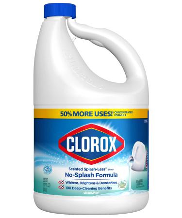 Clorox Bleach Liquid Splash-Less Clean Linen Concentrated, 117 Fl Oz