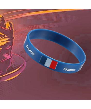 Shop LUOEM Silicone Bracelets - France Flag Football Fan Gear | 2018 World Cup 6-Pack - Buy Online on SooperMarket.com