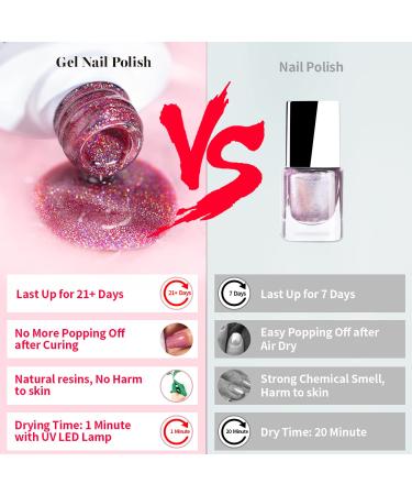 Holographic Mermaid Unicorn Glitter Gel Nail Polish - RAR73 (Rose Gold) | Spring and Summer Ready - Buy Online on SooperMarket.com