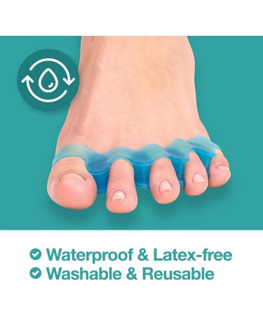 ZenToes Silicone Toe Spacers - Correct Toe Alignment Bunion & Hammertoe Straighteners - 2 Pairs Blue for Comfort & Relief - International Shipping Available - Buy Online on SooperMarket.com