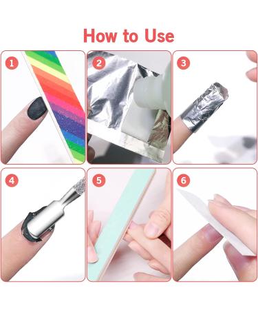 Sularpek Foil Nail Wraps 200 Pcs with Cuticle Pusher | Gel Nail Remover for Fast & Gentle Soak Off | Nail Foils for Gel Nails - Buy Online on SooperMarket.com