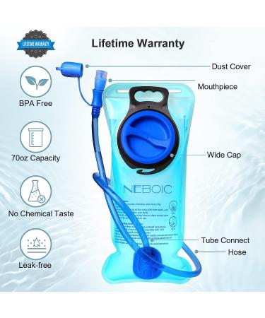 Neboic 2Pack Hydration Backpack with 2L Bladder - Lightweight, Insulated Water Pack for Hiking, Cycling, Camping - Big Storage, Keeps Water Cool for 4 Hours - Kids, Women, Men - Buy Online on SooperMarket.com
