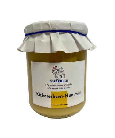 El Navarrico - Chickpea Hummus | Traditional Agriculture | Natural and Fresh | Hummus Vegan 400 gr - Glass