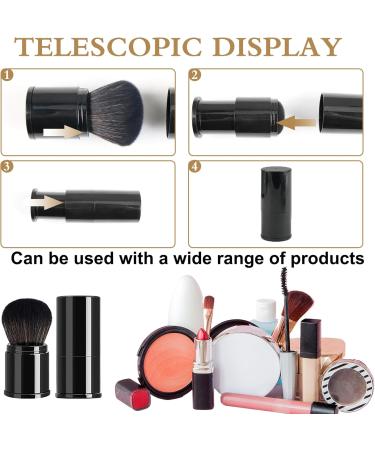 Soft Powder Makeup Brush for Face Mushroom Shaped Blusher Brush for Cheeks retractable Brush for All Face Makeup & Foundation Mineral Make up Foundation or Nail Arts Dust Clean (Black) - Buy Online on SooperMarket.com