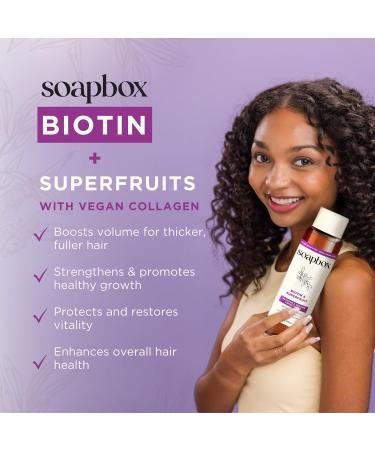 Soapbox Biotin & Superfruit Shampoo & Conditioner Set | Vegan Sulfate-Free Paraben-Free Color Safe Hair Care | 16 oz Each - Buy Online on SooperMarket.com