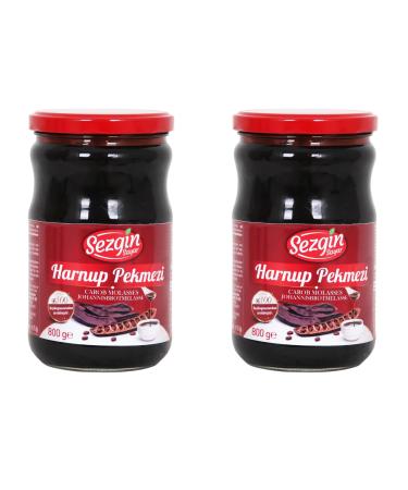 Johannisbrots syrup 2 x 640GR - Keciboynuzu Pekmezi/Vegan/100% natural content/without dyes/without preservatives/gluten -free/natural/2 x 640gr 2 pack
