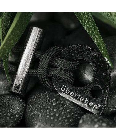 berleben Leicht Fire Starter Necklace Ferro Rod - 5/16 Thick Fire Steel - 12,000+ Strikes - Survival Igniter with Paracord Lanyard - Buy Online on SooperMarket.com
