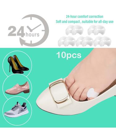 DYKOOK Toe Separator 10-Pack - Gel Toe Spacers for Overlapping Toe, Bunion Corrector - Women's Toe Straightener for Pain Relief and Comfort - Buy Online on SooperMarket.com